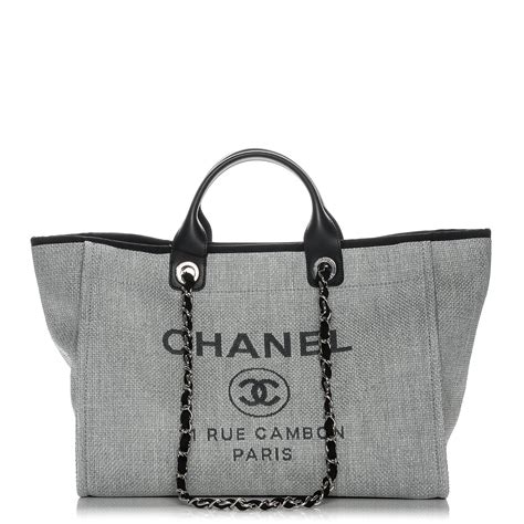 canvas chanel tote|chanel canvas large deauville tote.